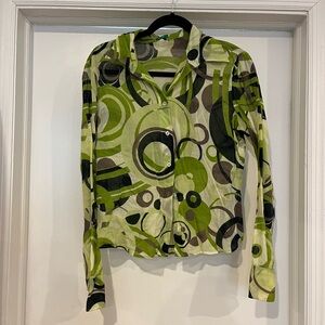 vintage united colors of benton patterned button down